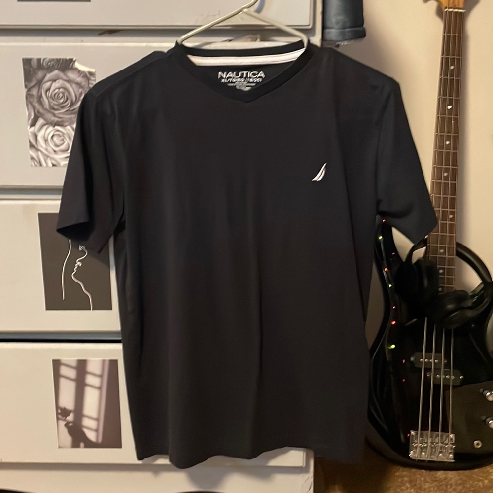 Boys XL Black Nautica V-Neck